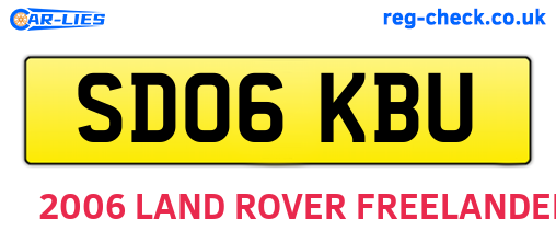 SD06KBU are the vehicle registration plates.