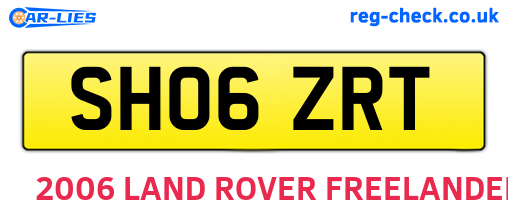SH06ZRT are the vehicle registration plates.
