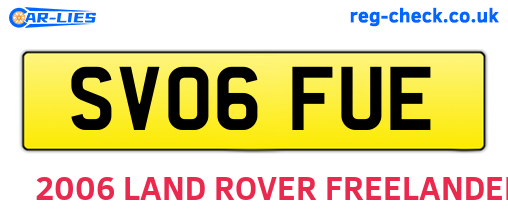 SV06FUE are the vehicle registration plates.