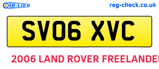 SV06XVC are the vehicle registration plates.
