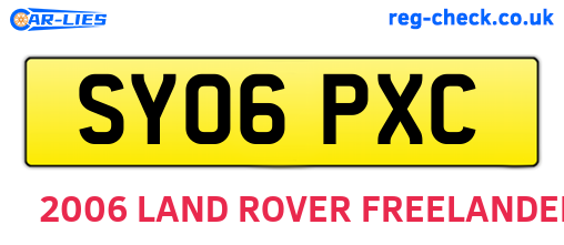 SY06PXC are the vehicle registration plates.