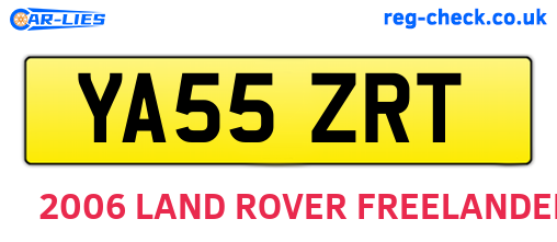 YA55ZRT are the vehicle registration plates.