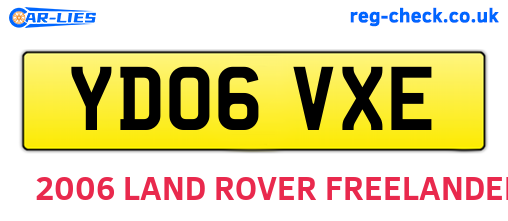 YD06VXE are the vehicle registration plates.
