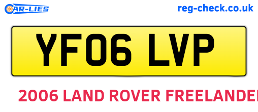 YF06LVP are the vehicle registration plates.