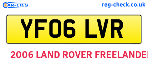 YF06LVR are the vehicle registration plates.