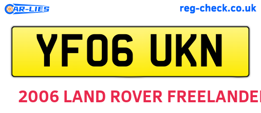 YF06UKN are the vehicle registration plates.