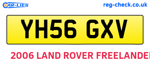 YH56GXV are the vehicle registration plates.
