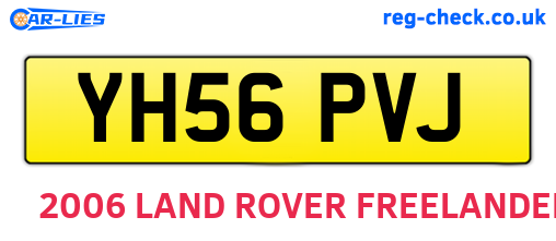 YH56PVJ are the vehicle registration plates.