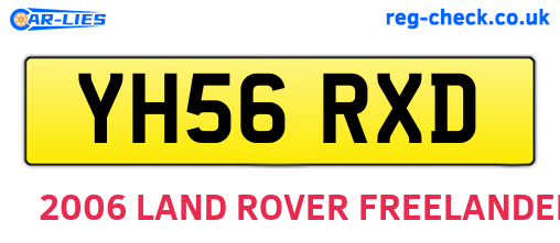 YH56RXD are the vehicle registration plates.