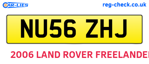 NU56ZHJ are the vehicle registration plates.