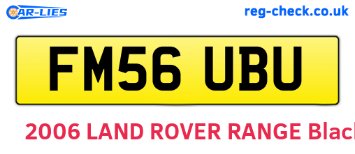 FM56UBU are the vehicle registration plates.