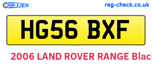 HG56BXF are the vehicle registration plates.