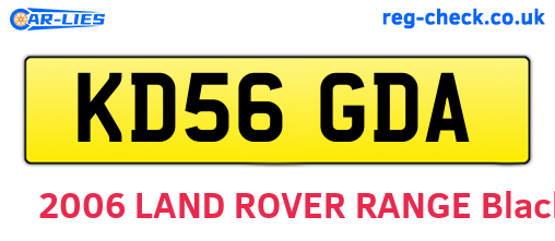 KD56GDA are the vehicle registration plates.