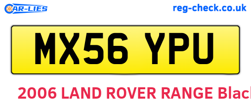 MX56YPU are the vehicle registration plates.