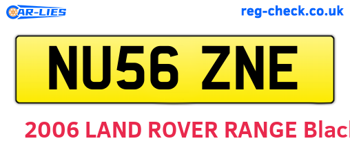 NU56ZNE are the vehicle registration plates.
