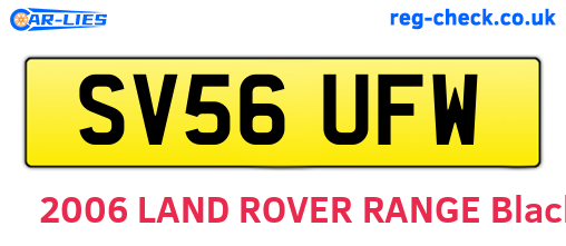 SV56UFW are the vehicle registration plates.