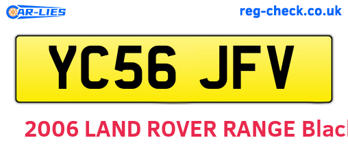 YC56JFV are the vehicle registration plates.