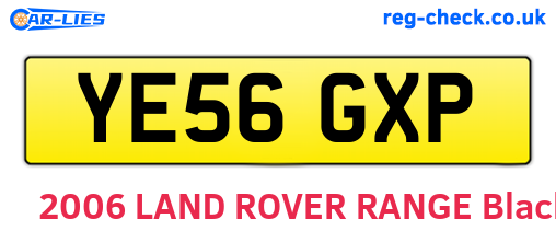 YE56GXP are the vehicle registration plates.