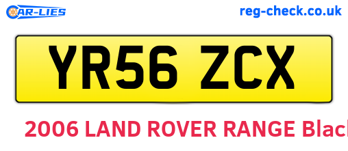 YR56ZCX are the vehicle registration plates.