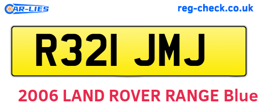 R321JMJ are the vehicle registration plates.