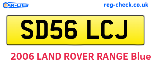 SD56LCJ are the vehicle registration plates.
