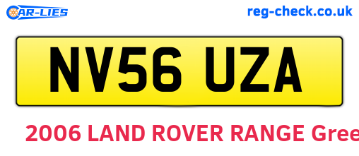 NV56UZA are the vehicle registration plates.