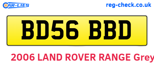 BD56BBD are the vehicle registration plates.