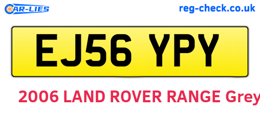 EJ56YPY are the vehicle registration plates.
