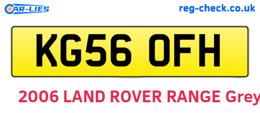 KG56OFH are the vehicle registration plates.