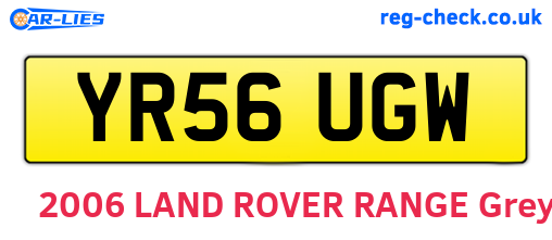YR56UGW are the vehicle registration plates.
