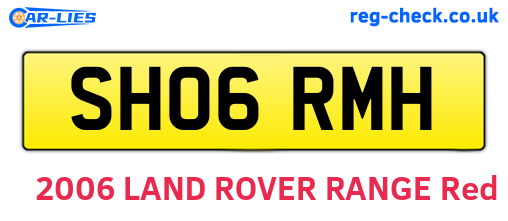 SH06RMH are the vehicle registration plates.
