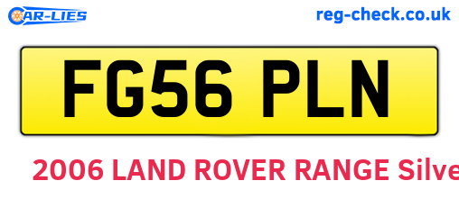 FG56PLN are the vehicle registration plates.