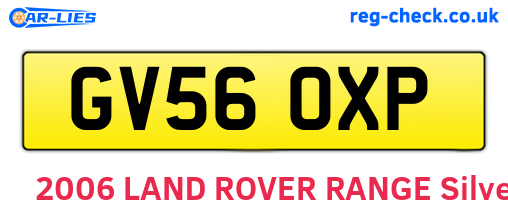 GV56OXP are the vehicle registration plates.