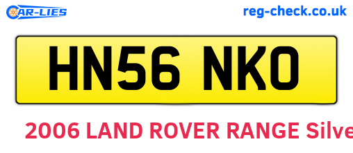 HN56NKO are the vehicle registration plates.