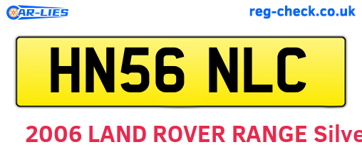 HN56NLC are the vehicle registration plates.