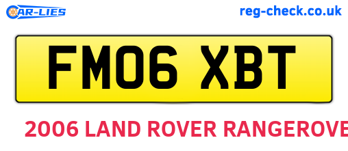 FM06XBT are the vehicle registration plates.