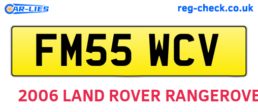 FM55WCV are the vehicle registration plates.