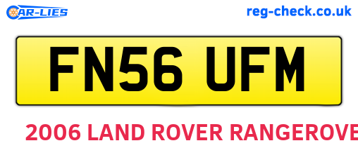 FN56UFM are the vehicle registration plates.