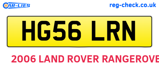HG56LRN are the vehicle registration plates.