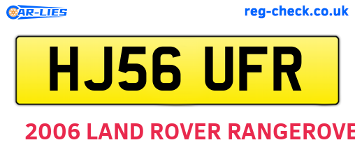 HJ56UFR are the vehicle registration plates.