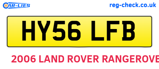 HY56LFB are the vehicle registration plates.
