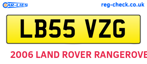LB55VZG are the vehicle registration plates.