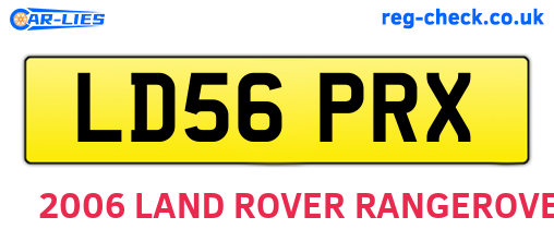 LD56PRX are the vehicle registration plates.