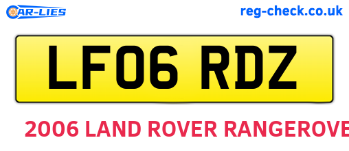 LF06RDZ are the vehicle registration plates.
