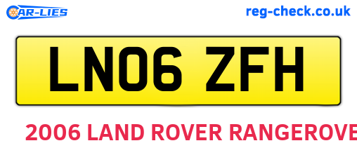 LN06ZFH are the vehicle registration plates.