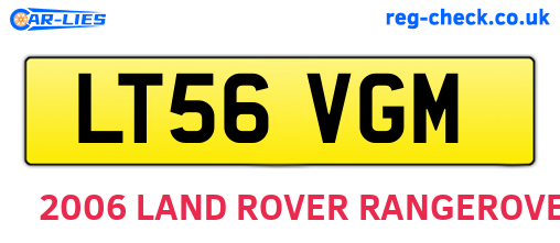 LT56VGM are the vehicle registration plates.