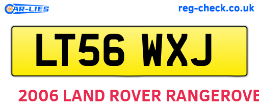 LT56WXJ are the vehicle registration plates.