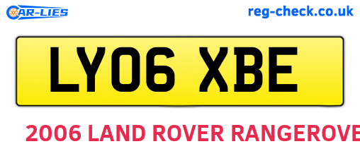 LY06XBE are the vehicle registration plates.