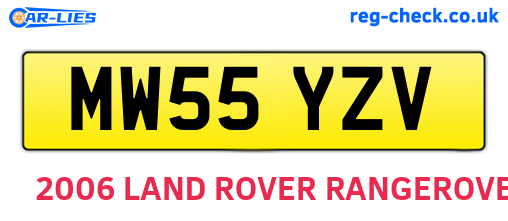 MW55YZV are the vehicle registration plates.