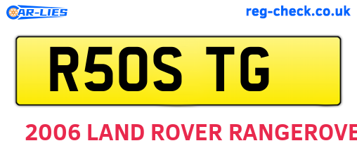 R50STG are the vehicle registration plates.